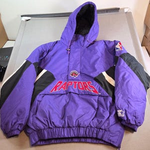 ジャケット・アウター 90s Raptors nylon jacket Vintage 1994 Toronto Raptors NBA Starter Jacket 1/4 Zip