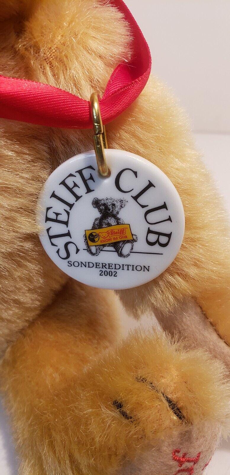 Steiff Club Sonderedition 2002 Teddybär 10 Jahre Jubiläum 22 cm