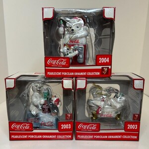 コカ・コーラ パールセント 磁器製オーナメント 3個セット クリスマス