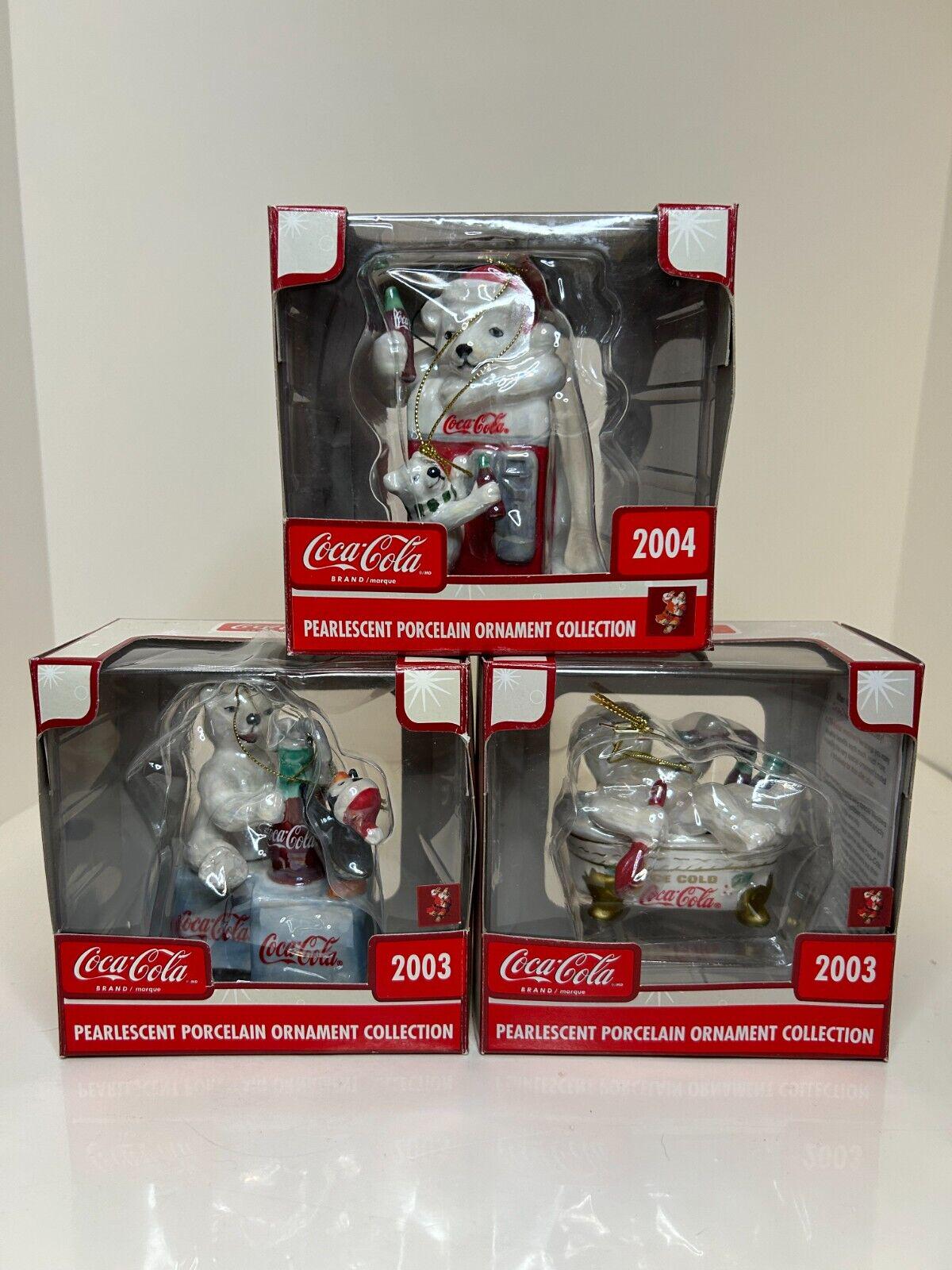 コカ・コーラ パールセント 磁器製オーナメント 3個セット クリスマス