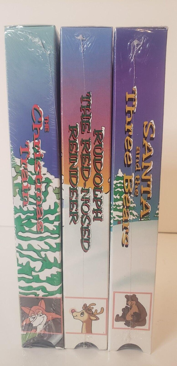 Christmas Kids VHS Lot of 3 - Christmas Train, Santa & 3 Bears