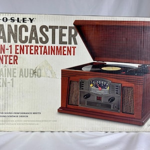 Crosley Lancaster 5 in 1 Turntable Record Player Radio CD Cassette