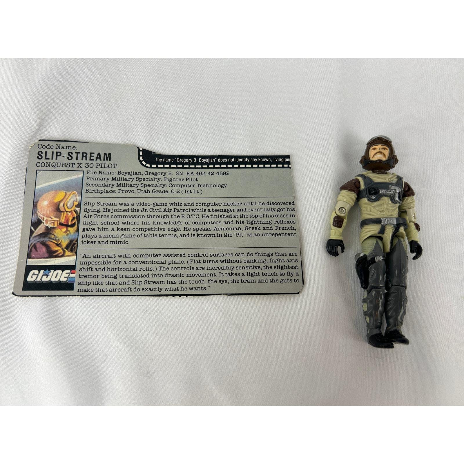 GI Joe Slip Stream Conquest X-30 Pilot Complete With File Card