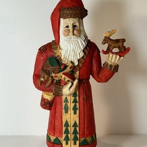 Midwest di Cannon Falls Woodland Santa Figurina con giocattoli 7,5&quot; Decorazione natalizia
