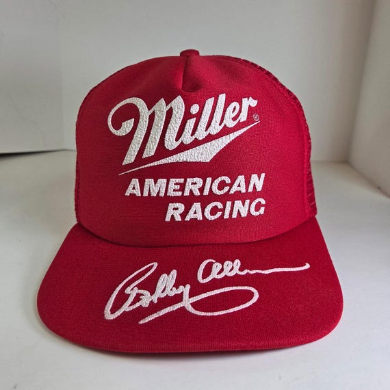 80s Miller hat VTG 80s Miller High Life Racing Team Cap NASCAR Mesh Snap  main image 3