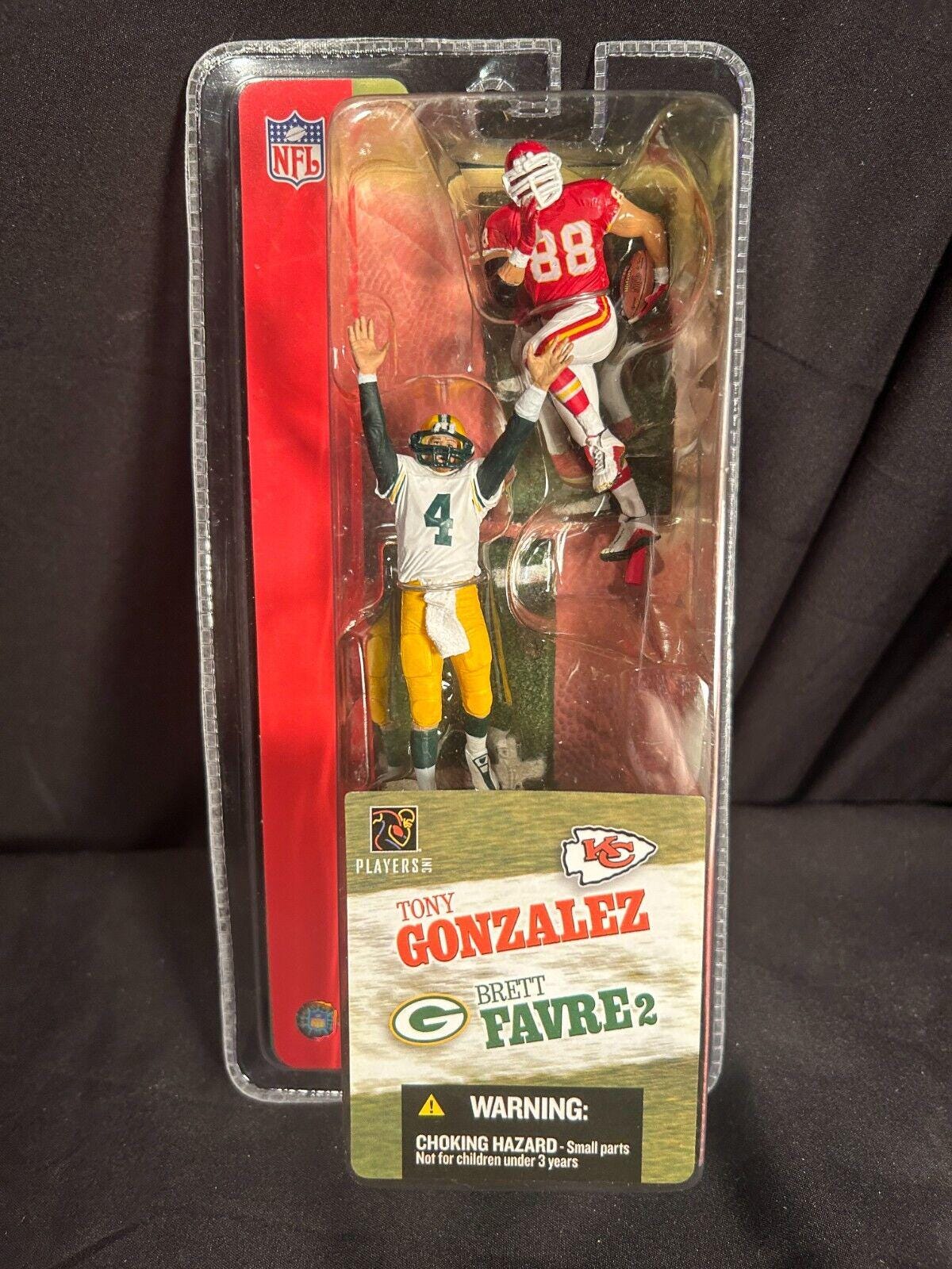 NFL マクファーレン フィギュア　デリック・ブルックス　チェイス バリアント Brett Favre & Tony Gonzalez 2004 Mcfarlane NFL 3