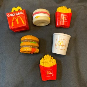 McDonald's Changeables McDino Parti 1990 Dinosaurieleksaker + Ägg McMuffin 1987