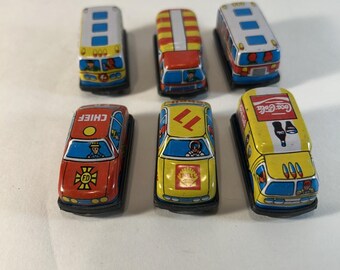 Lot De 7 Voitures à Friction Vintage – Shinsei – Jouet D'occasion