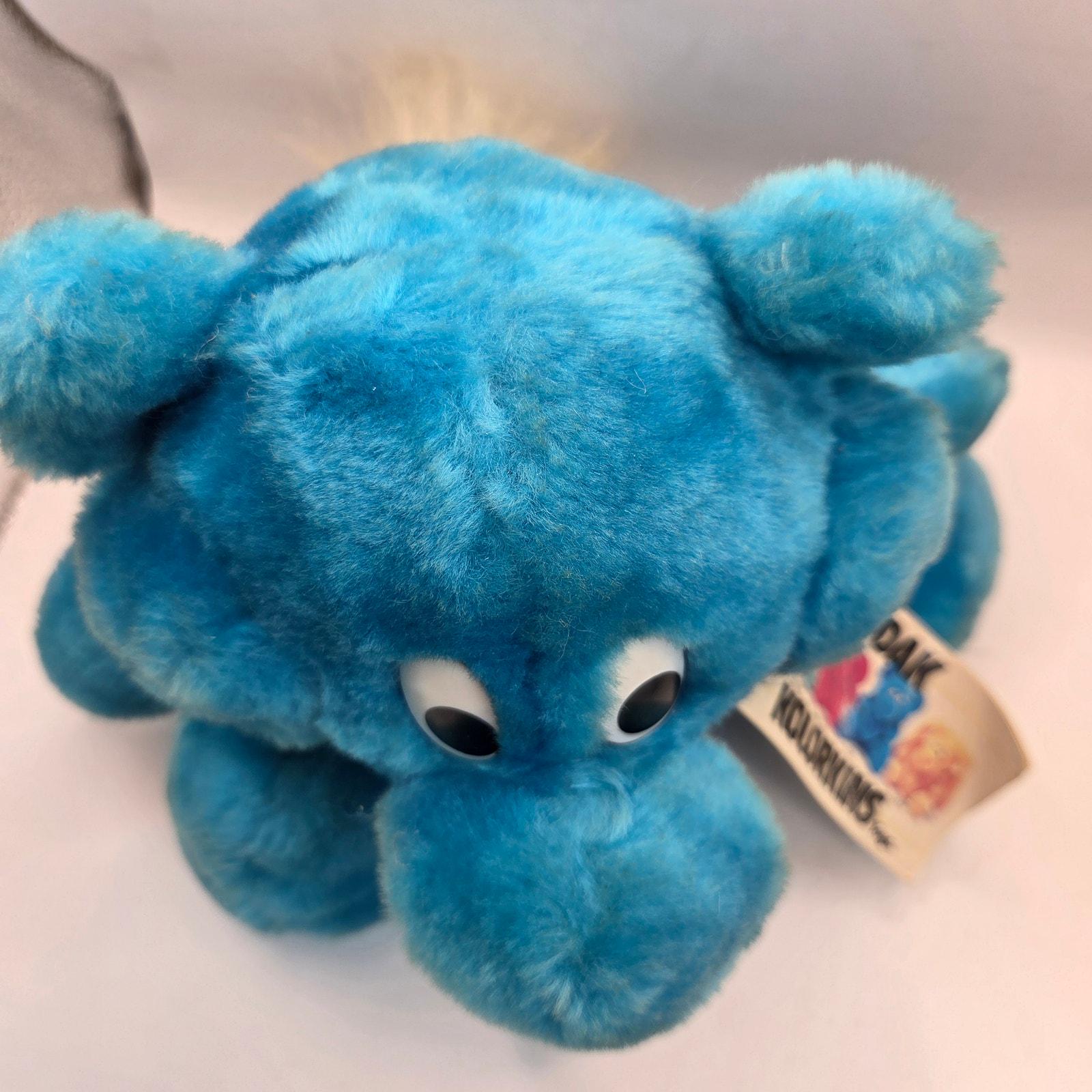 Vintage 1989 Kodak Kolorkins Click Blue Plush Toy 10” Stuffed