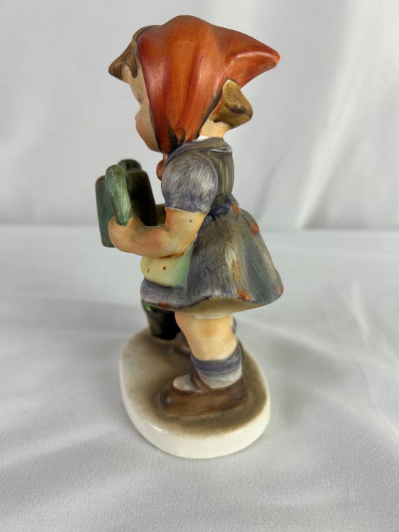 Vintage Enesco Girl Watering Flowers Figurine Japan Ceramic Bonnet