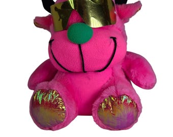 Vintage 1991 ACME Pink Devil Cool Cat Plush W/ Sunglasses 8