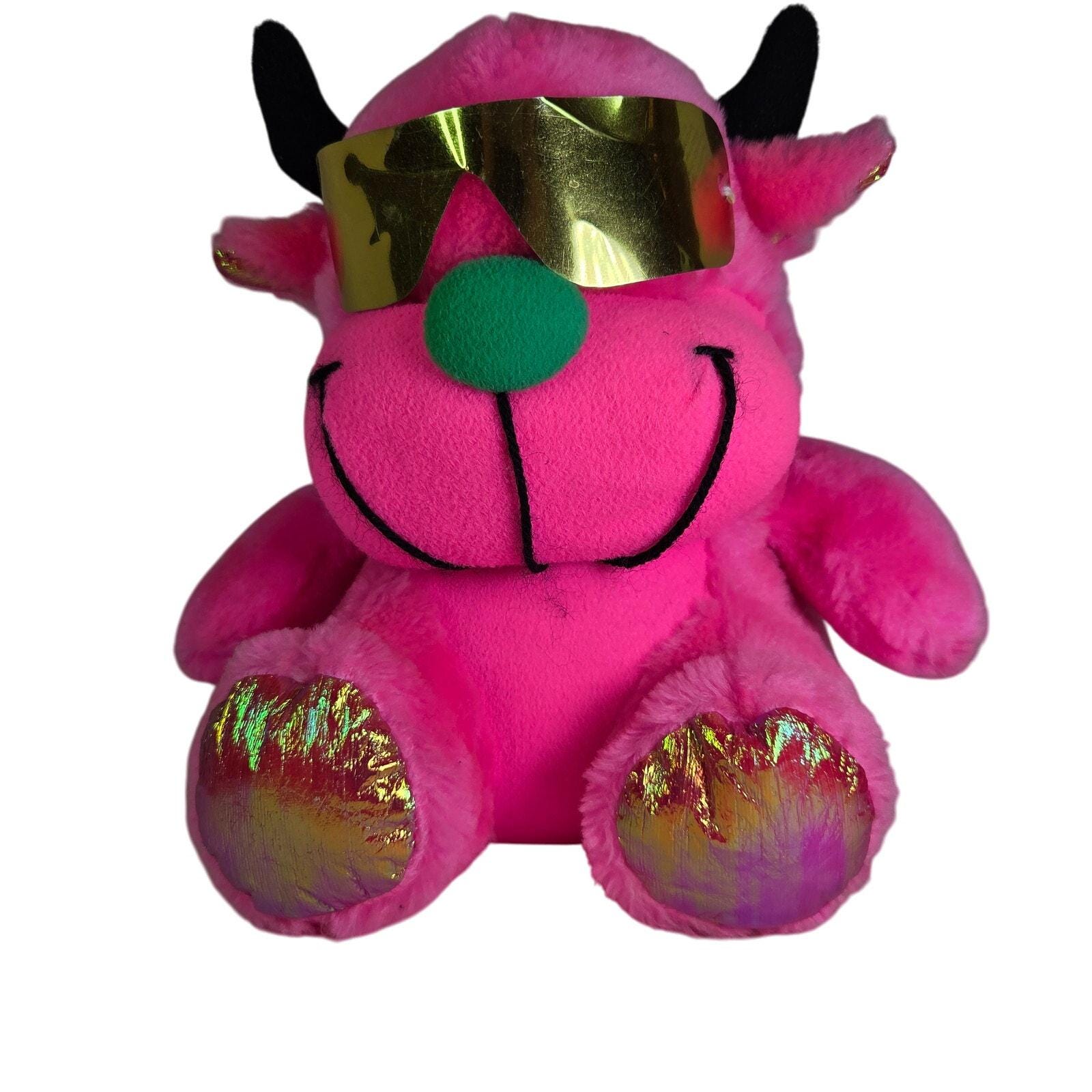Vintage 1991 ACME Pink Devil Cool Cat Plush W/ Sunglasses 8