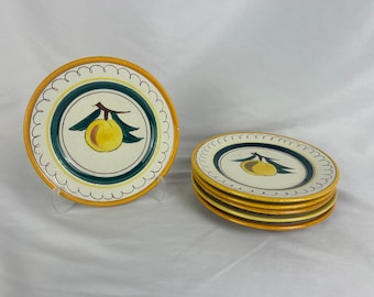 Juego de 5 platos de cerámica Stangl para ensalada de frutas, estilo vintage, Trenton, NJ