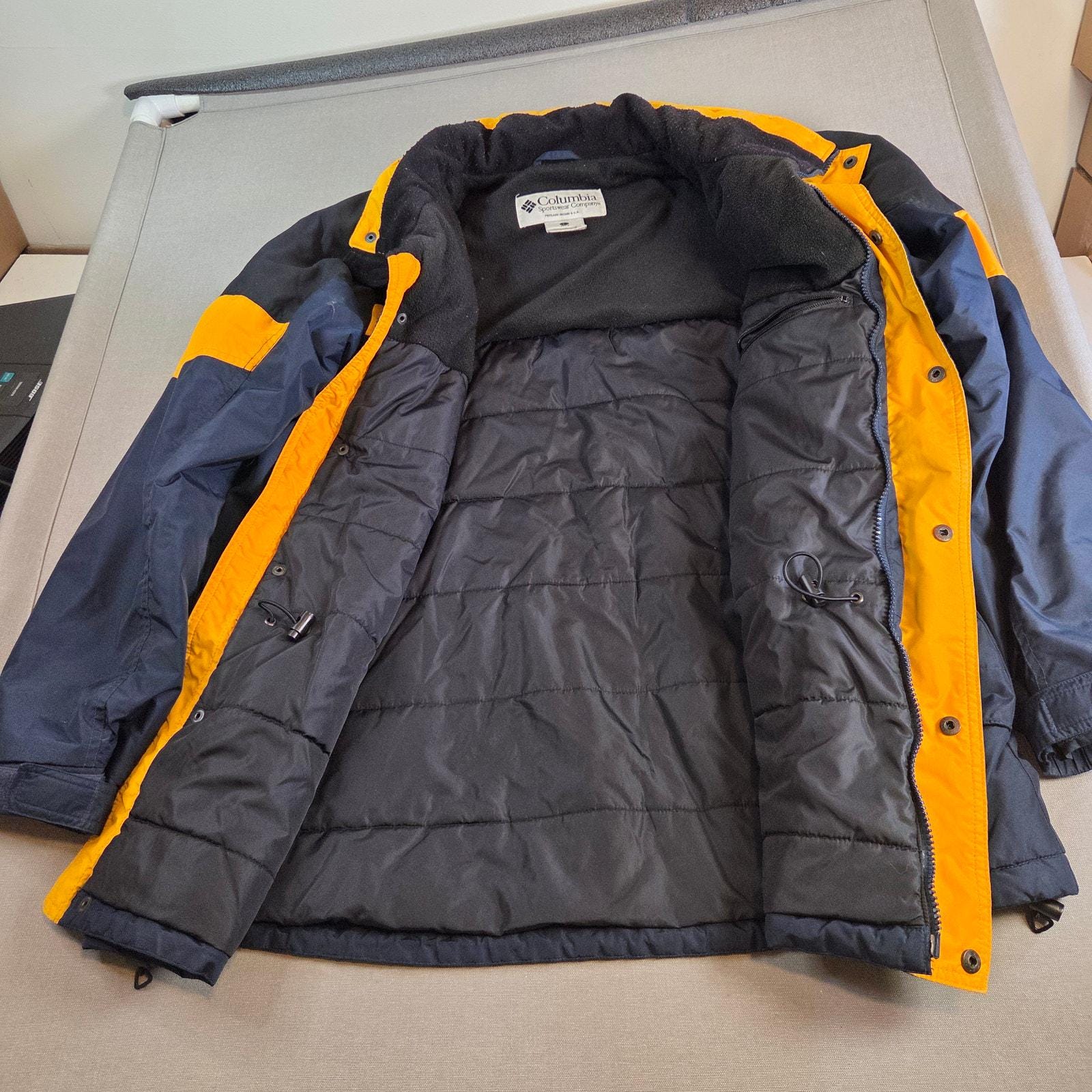 Columbia Sportswear Vintage 90s Parka Jacket Men's L Navy Yellow