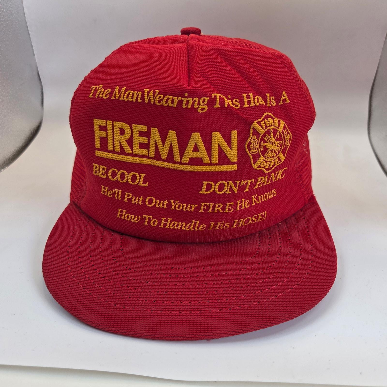 Vintage Fireman Cap - Etsy