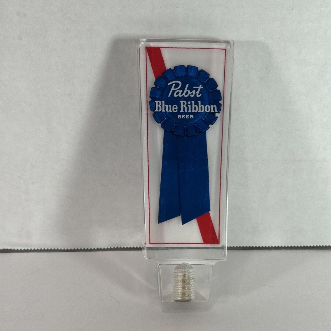 Vintage Pabst Blue Ribbon Beer Actylic Beer Tap Handle 5.5