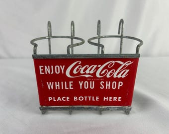 Rare Vintage Coca Cola While You Shop Counter Store Bottle Holder