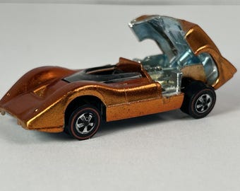 Vintage Hot Wheels 1969 Mclaren M6A Redline Diecast Car W/button