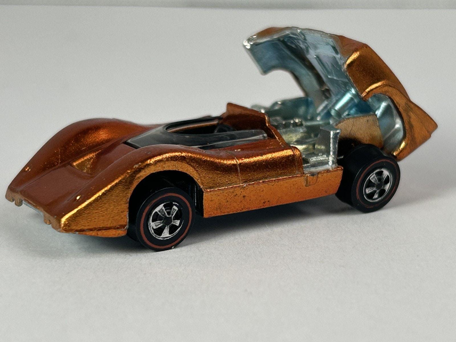 Vintage Hot Wheels 1969 Mclaren M6A Redline Diecast Car W/button