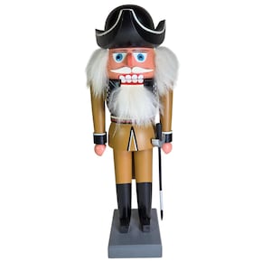 Vintage Erzgebirge German Nutcracker Soldier 10.5&quot; – GDR Handmade Wood