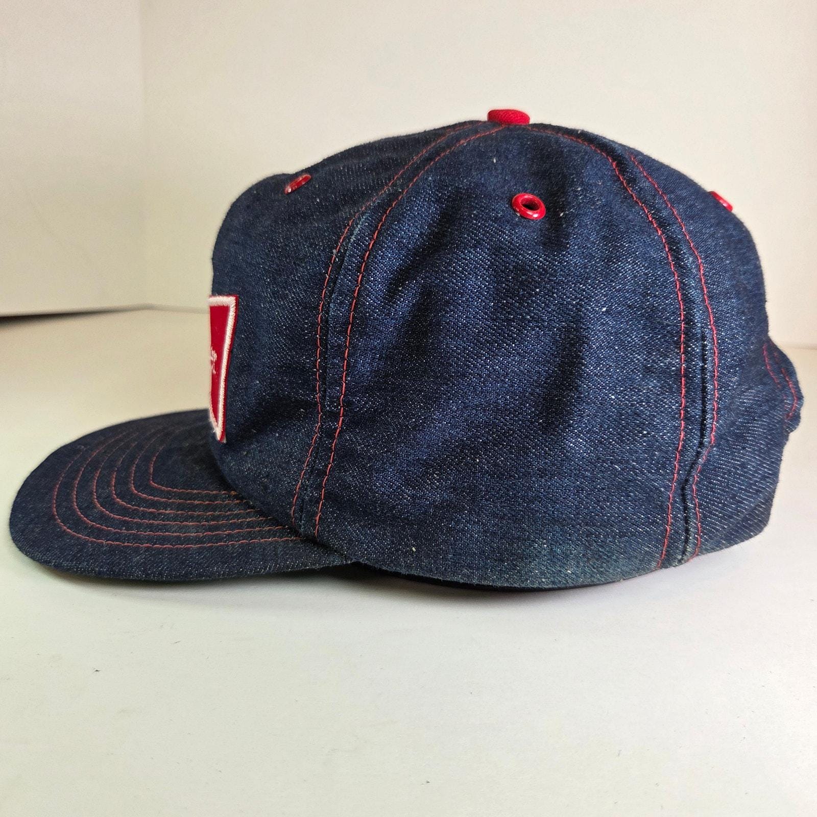 Vintage Budweiser Denim Snapback Hat 80s West-chester St Louis USA