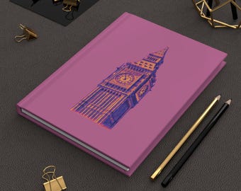 Big Ben Stylized Hardcover Journal - Pink