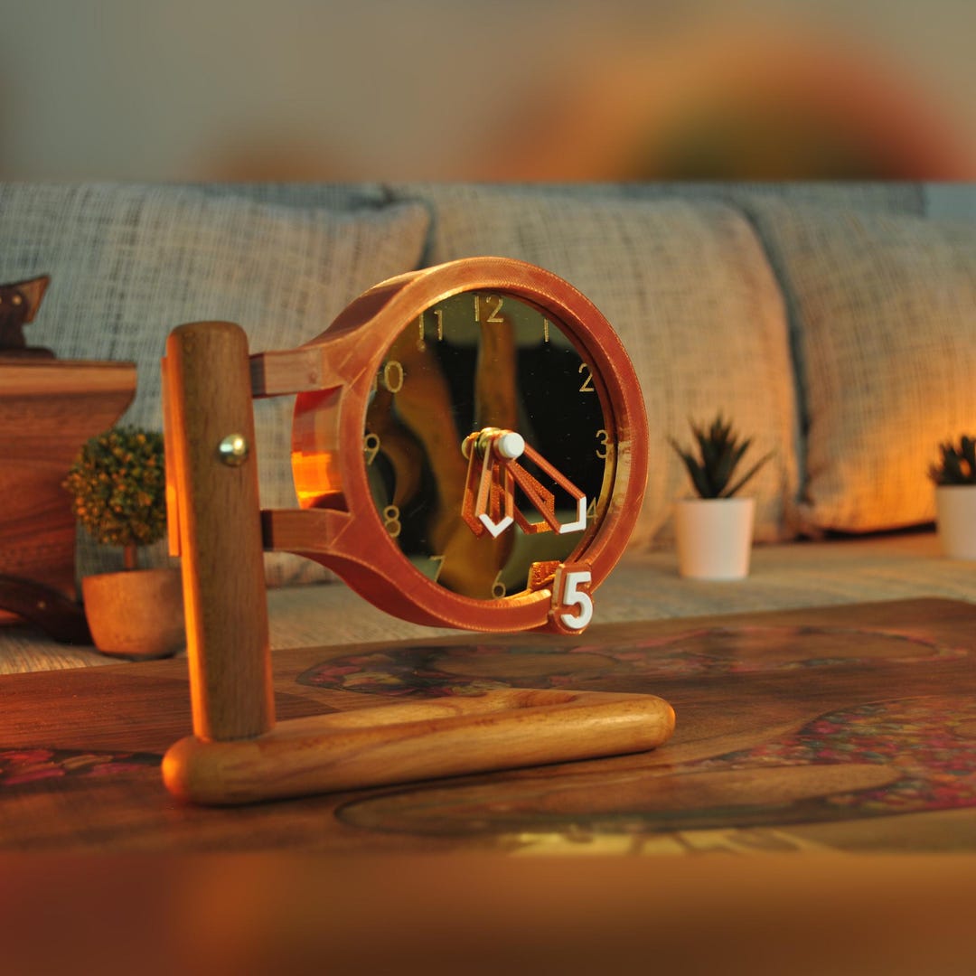 Modern Minimalist Desk Clock, Wood Desk Clock , Wooden Table Clock ...