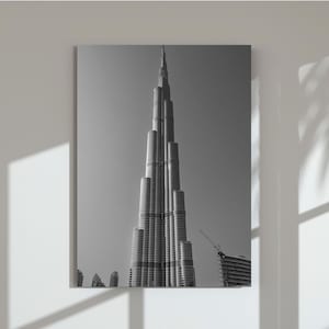 Dubai Poster Print Wall Art Decoration Dubai Skyline Home Office Decor Modern Cityscape Artwork Office Gift Idea UAE Travel Burj Khalifa