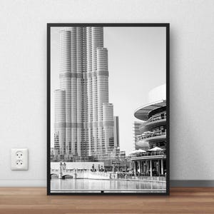 Dubai Poster Print Wall Art Decoration Dubai Skyline Home Office Decor Modern Cityscape Artwork Office Gift Idea UAE Travel Burj Khalifa