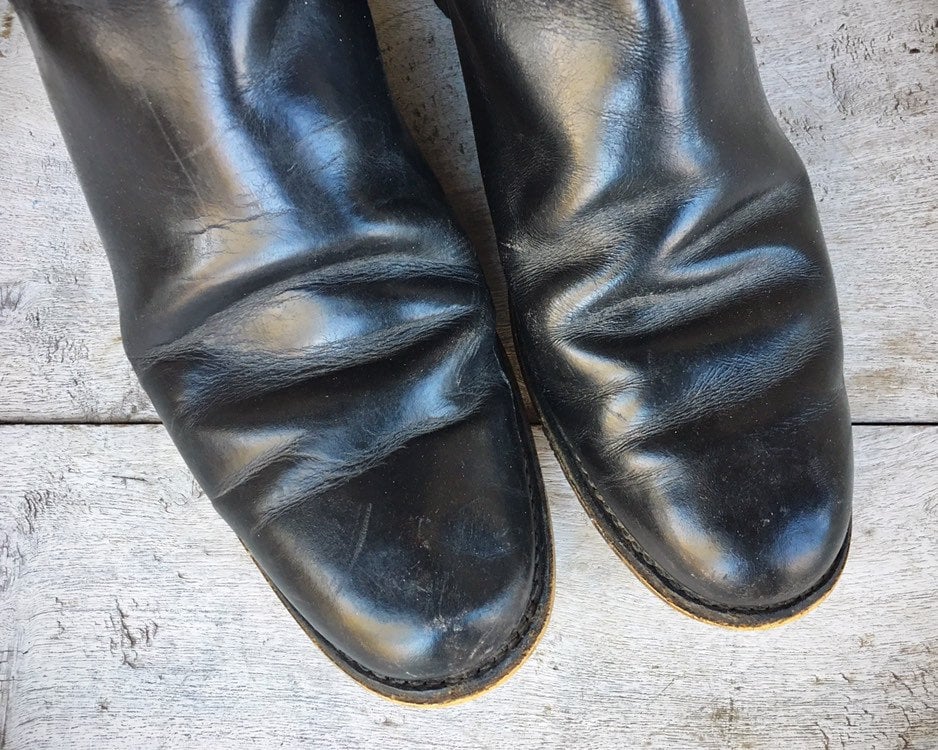 Vintage English Riding Boots Marlborough Women's US Size 7.5 to 8 Black ...