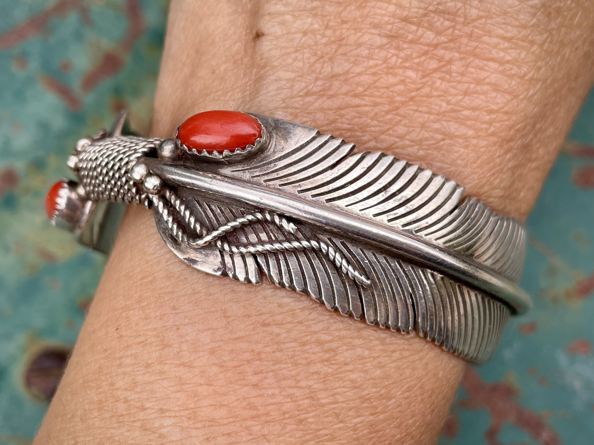 Feather cuff bracelet new arrivals