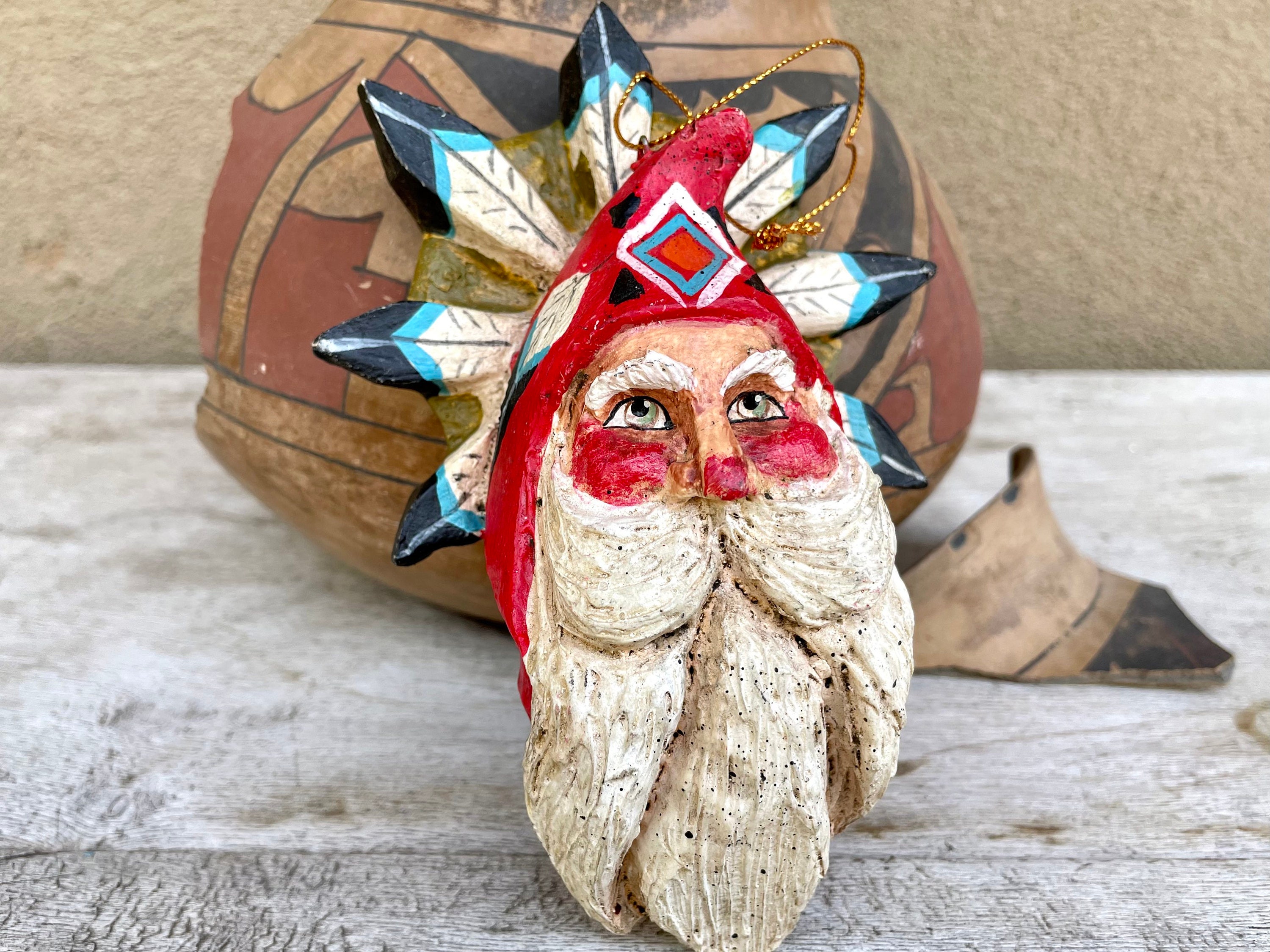 Rare 1991 House of Hatten December Sky Spirit Santa Claus Old Father Ornament by Denise Calla