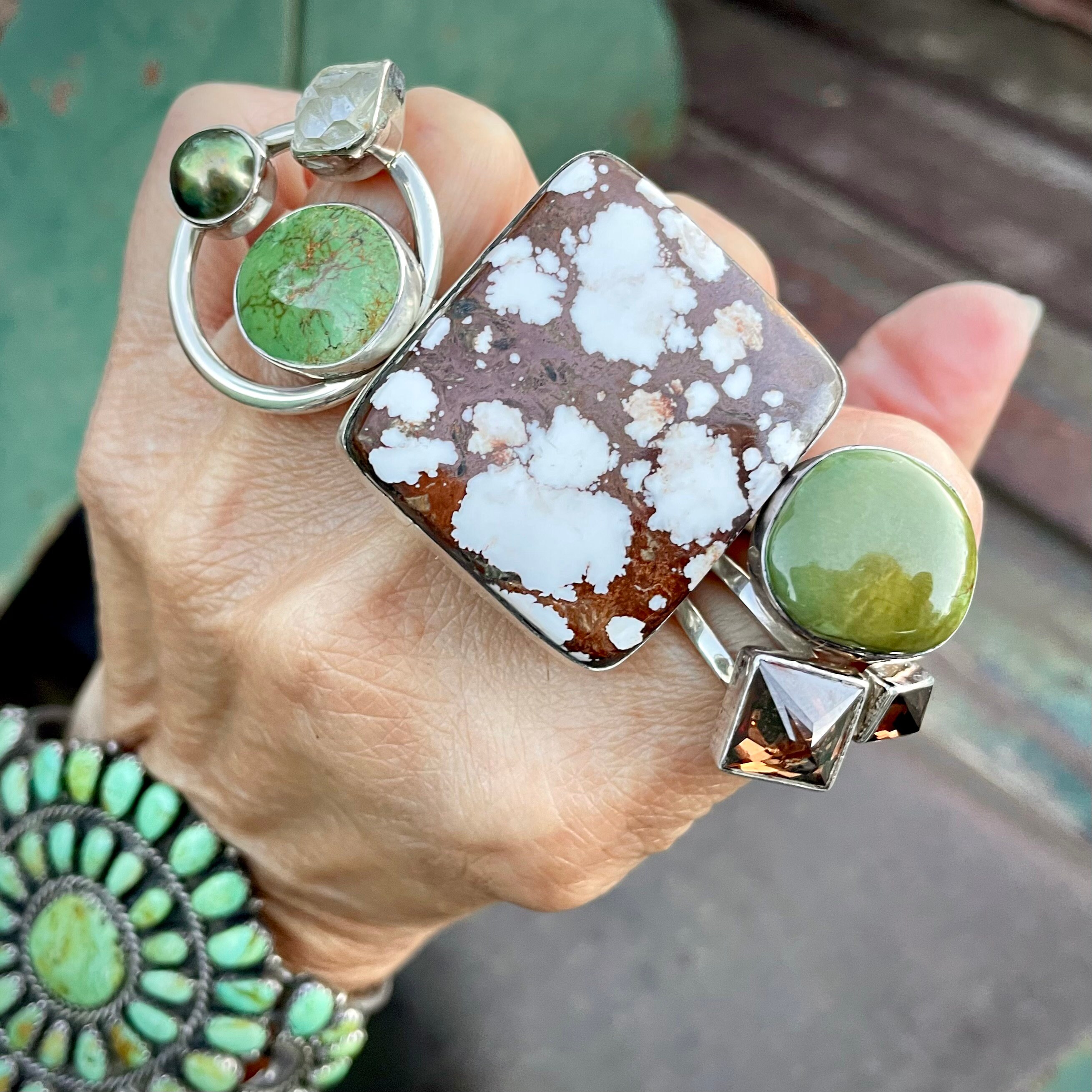 Gigantic Navajo Wildhorse Stone Navajo Native American Jewelry Silver Bracelet Gigantic Navajo Wildhorse Stone Navajo Native American Jewelry Silver Bracelet
