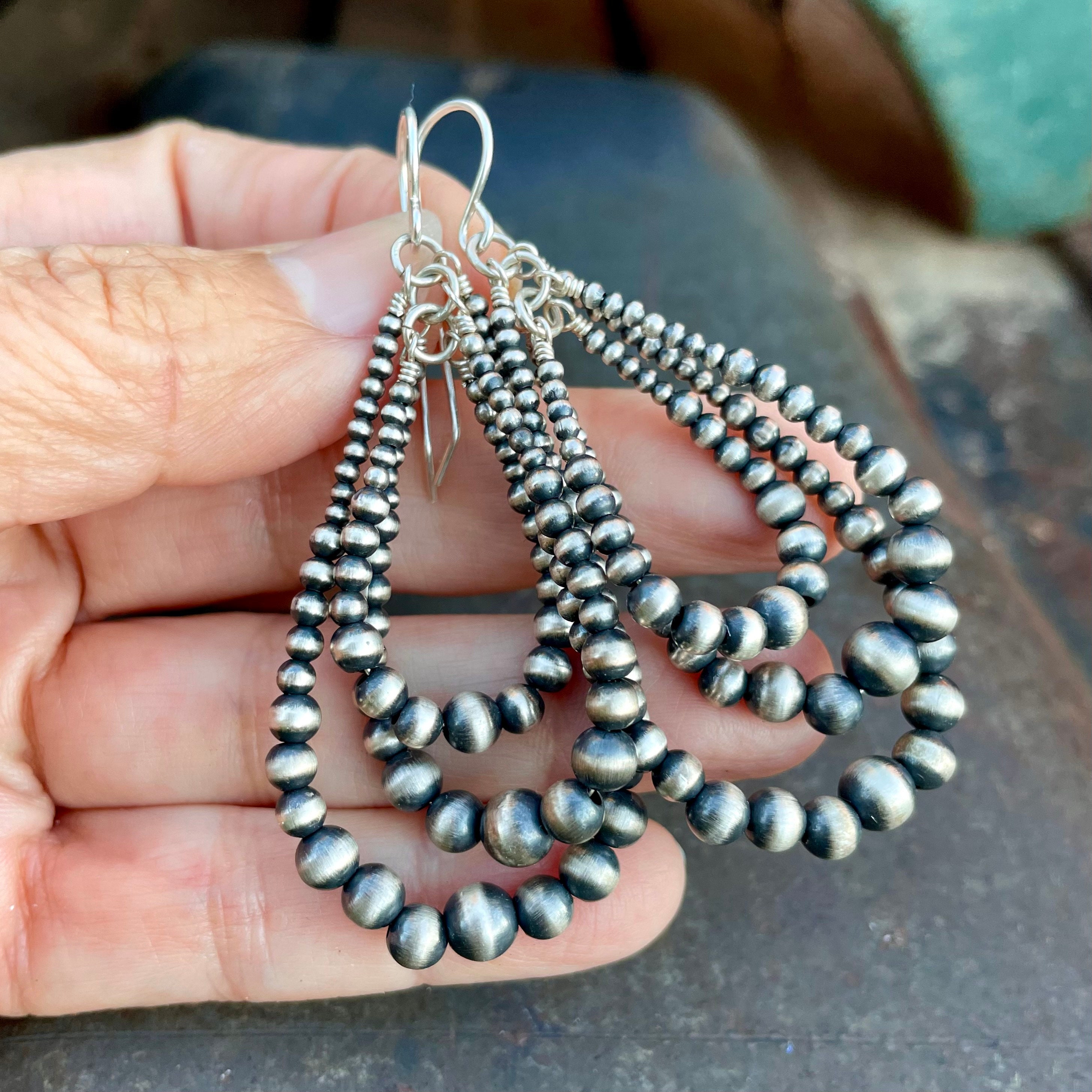 Navajo pearl earrings clearance