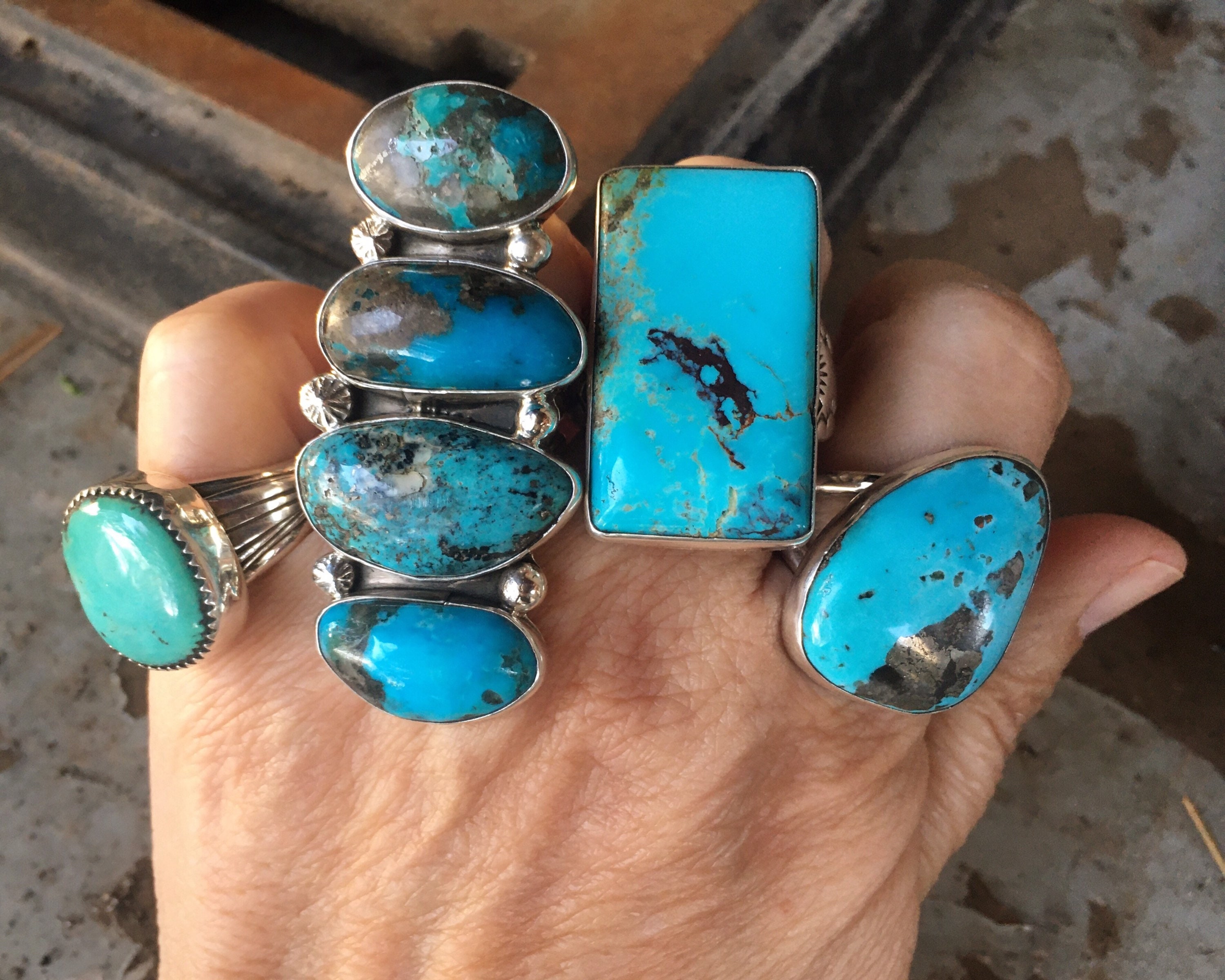 Simple Round Turquoise Ring for Women or Men Size 11, Native American ...