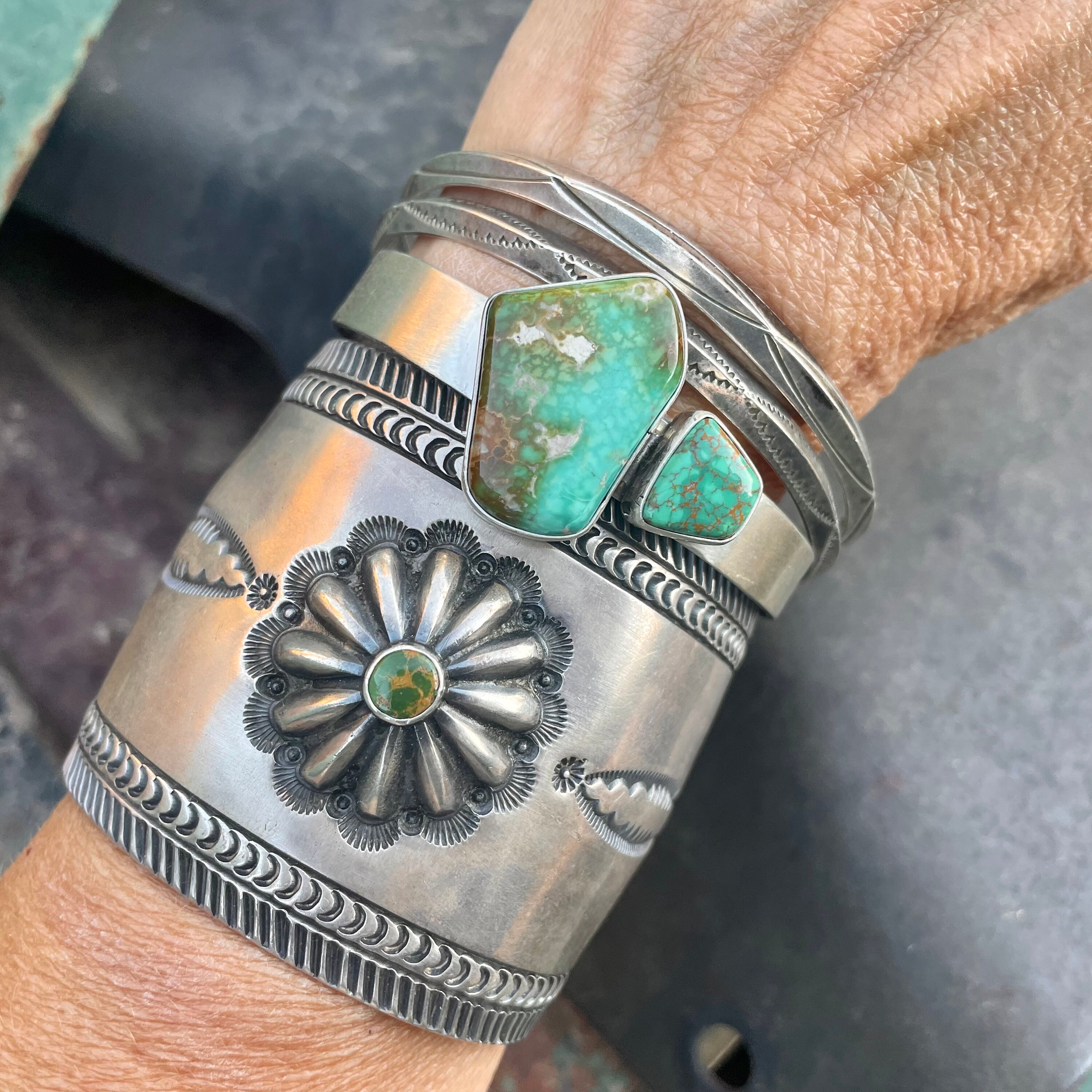 Tahe Vintage Sterling Silver Navajo Cuff Bracelet | Bitchin