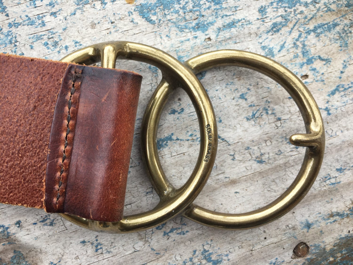 Vintage Made in USA GAP leather belt brass belt buckle ... leather belt diagram 