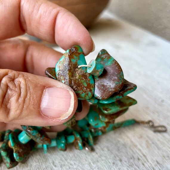 Fab!! Native American Navajo Green Turquoise Tubule Sterling Silver Necklace Rare Fab!! Native American Navajo Green Turquoise Tubule Sterling Silver Necklace Rare