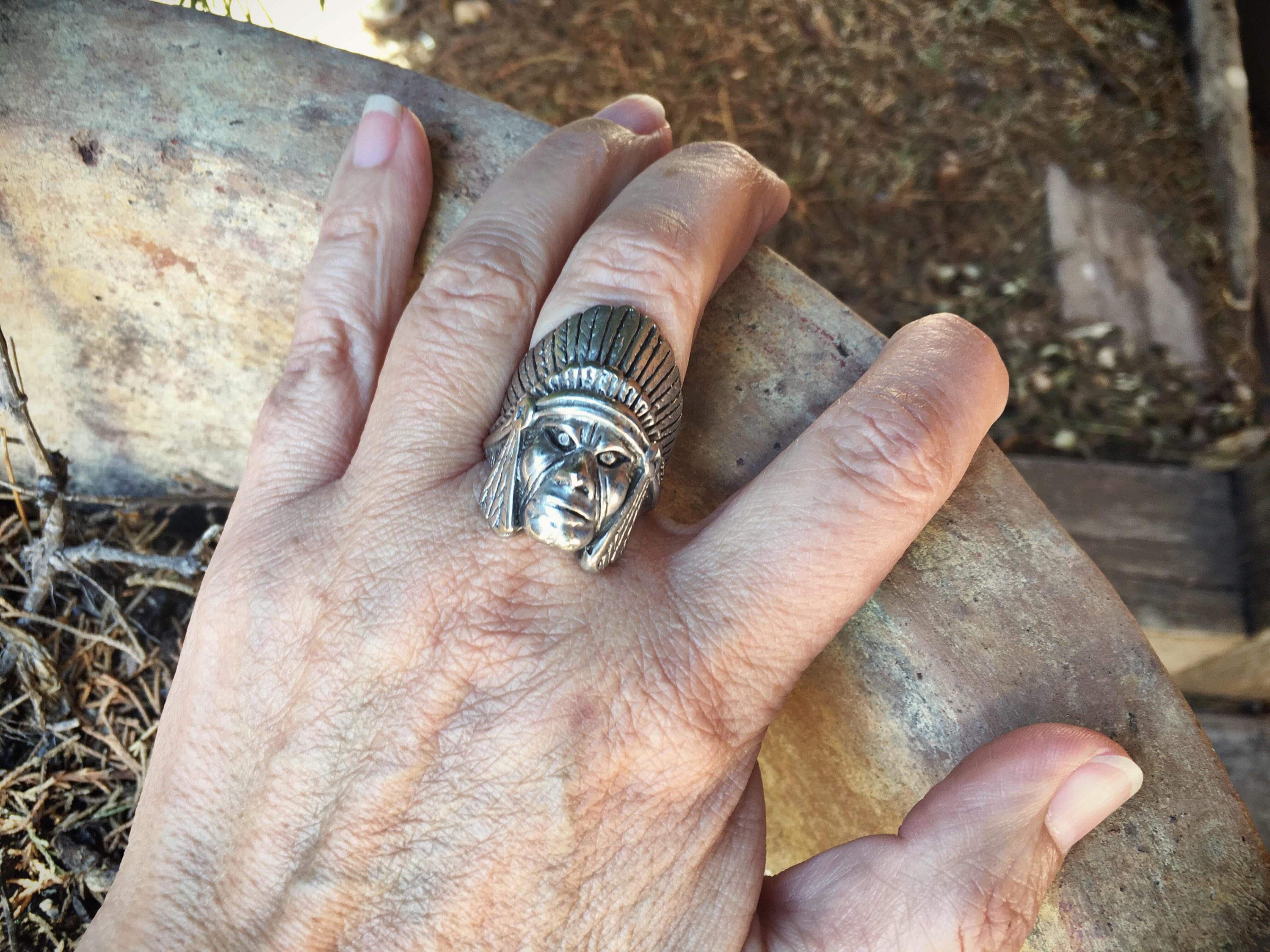 Native american chief ring discount
