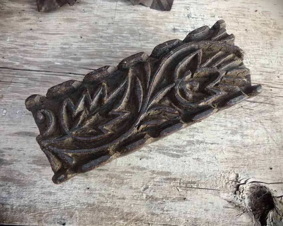 Antique Wood Block Printing Stamp Wall Hanging, Batik Stamp, Boho Decor