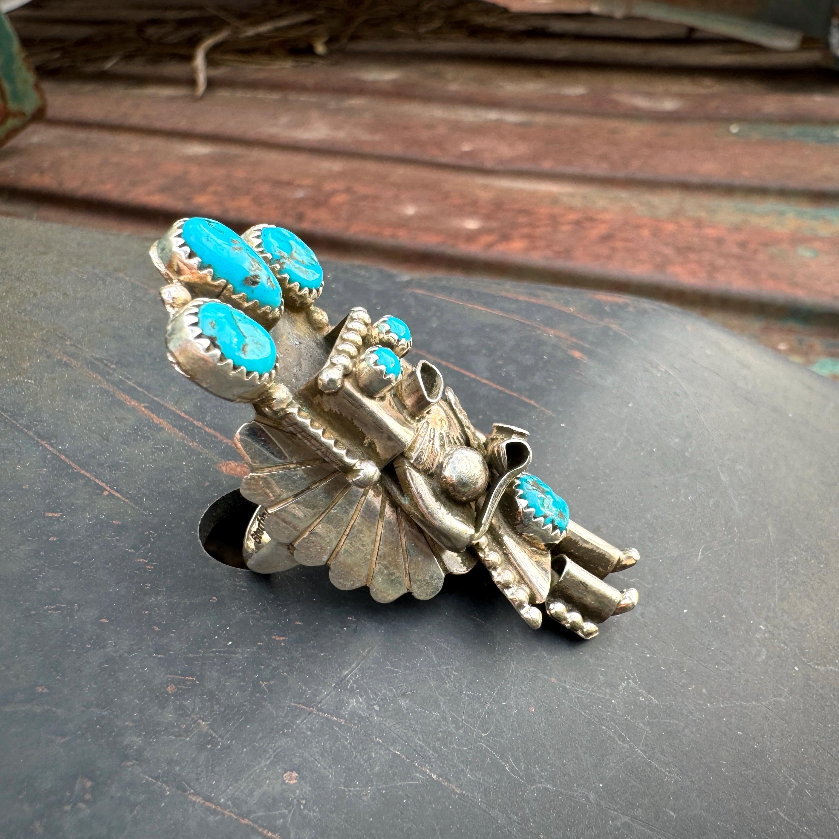Navajo Doris Smallcanyon Sterling Silver Turquoise Kachina Navajo Doris Smallcanyon Sterling Silver Turquoise Kachina