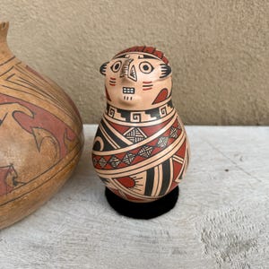 Lourdes Villalba Mata Ortiz Polychrome Effigy Pot, Casas Grandes Pottery, Southwestern Decor