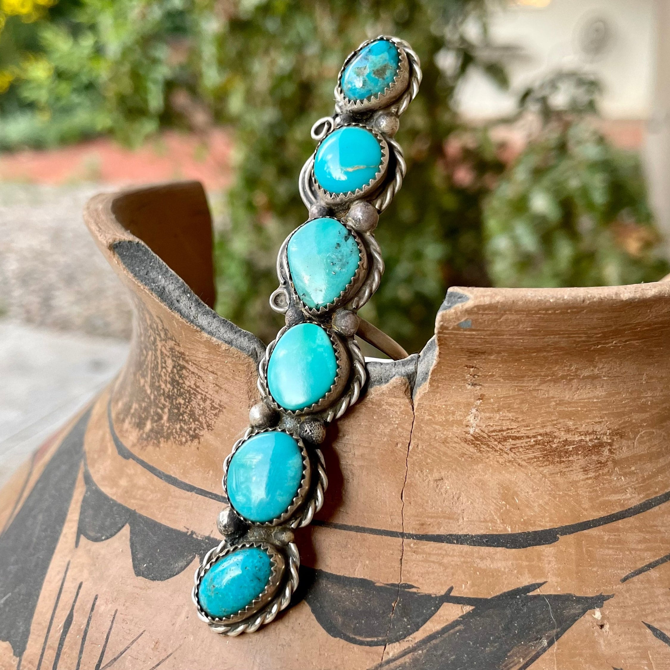 Indian Head!!! 154 Grams Native American Navajo Turquoise Sterling Silver Bracelet Cuff Indian Head!!! 154 Grams Native American Navajo Turquoise Sterling Silver Bracelet Cuff
