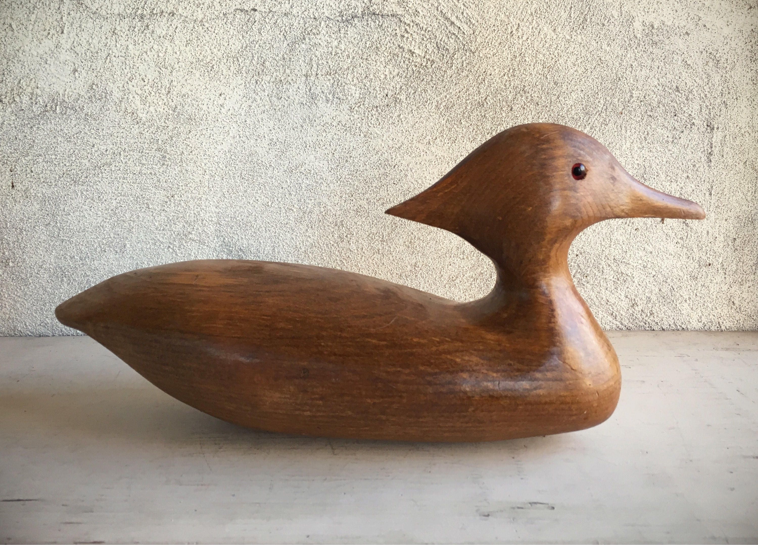 Wooden Duck Primitive Folk Art, Rustic Home Decor, Gift for Men, Duck Decoy