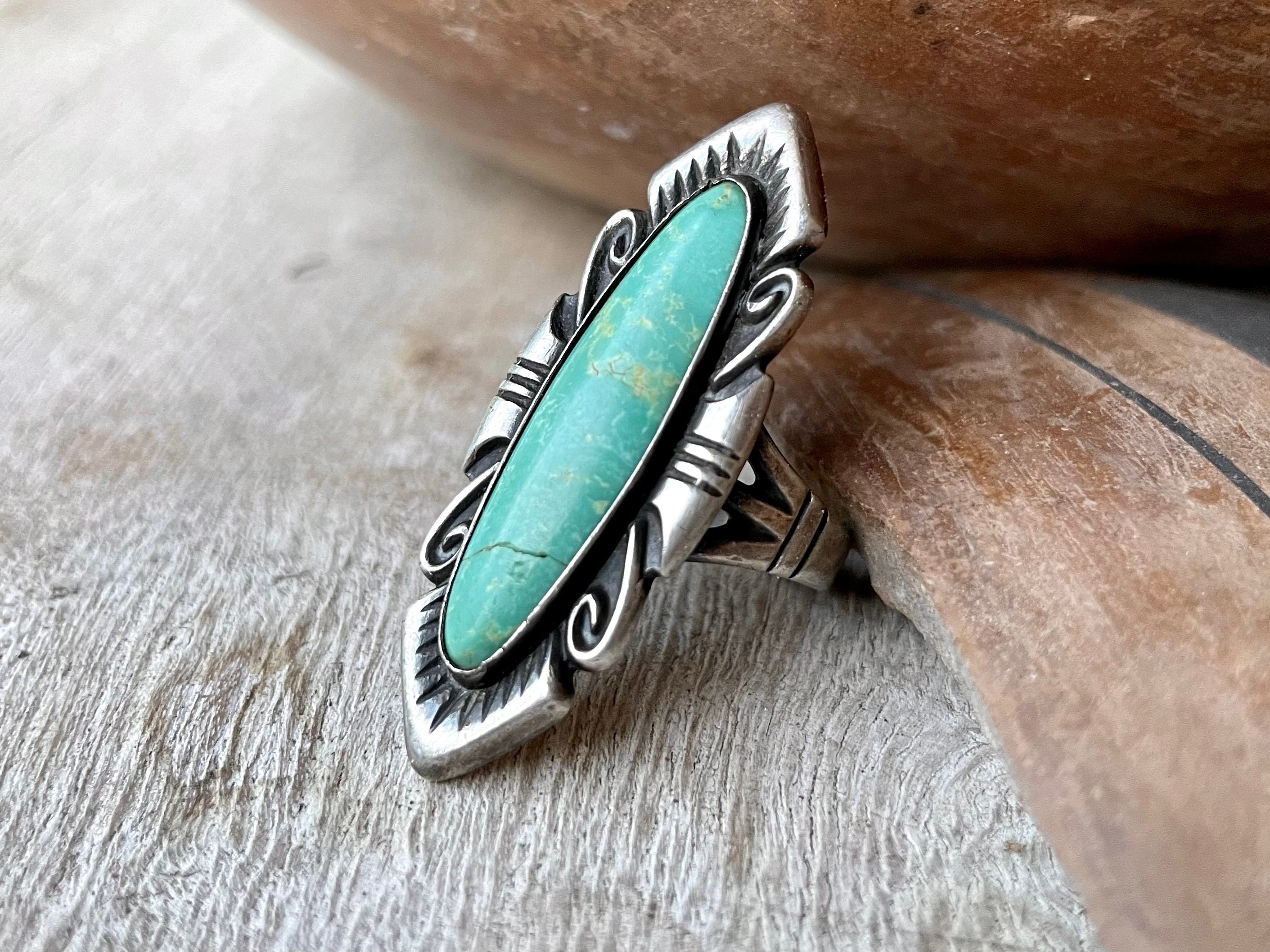 Navajo Vtg Fred Harvey Turquoise Ring Navajo Vtg Fred Harvey