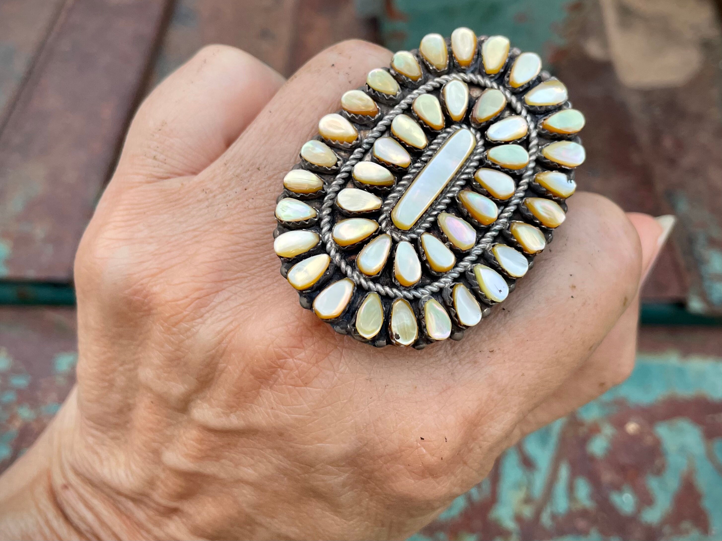 Important Griffen Tsabetsaye Vintage Native American Zuni Turquoise Sterling Silver Necklace Important Griffen Tsabetsaye Vintage Native American Zuni Turquoise Sterling Silver Necklace