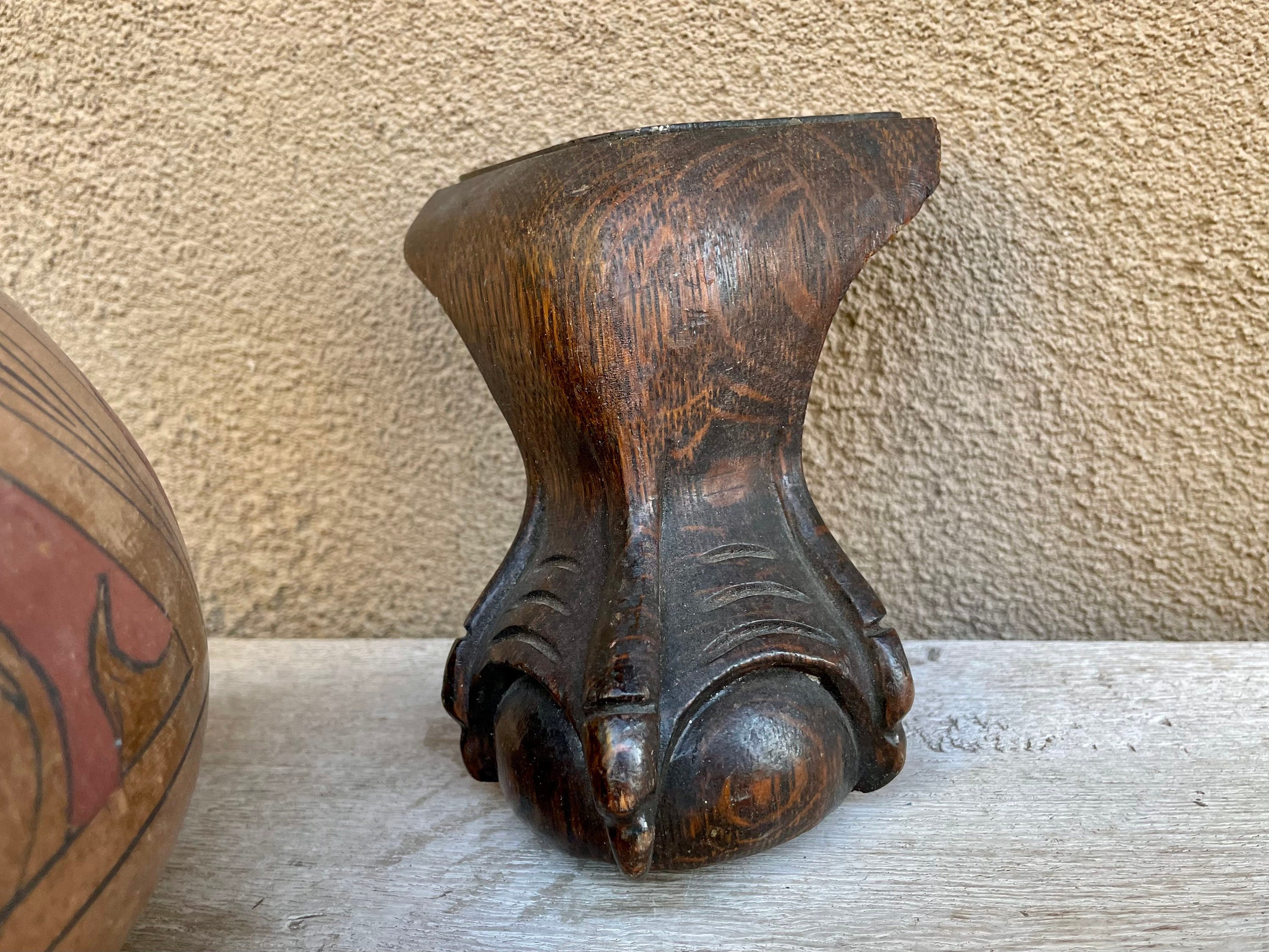 Vintage Heavy Carved Turned Wood Chair Legs, Architectural Salvage