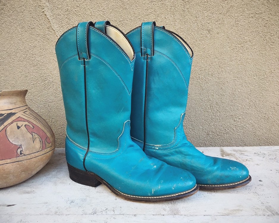 blue western boot