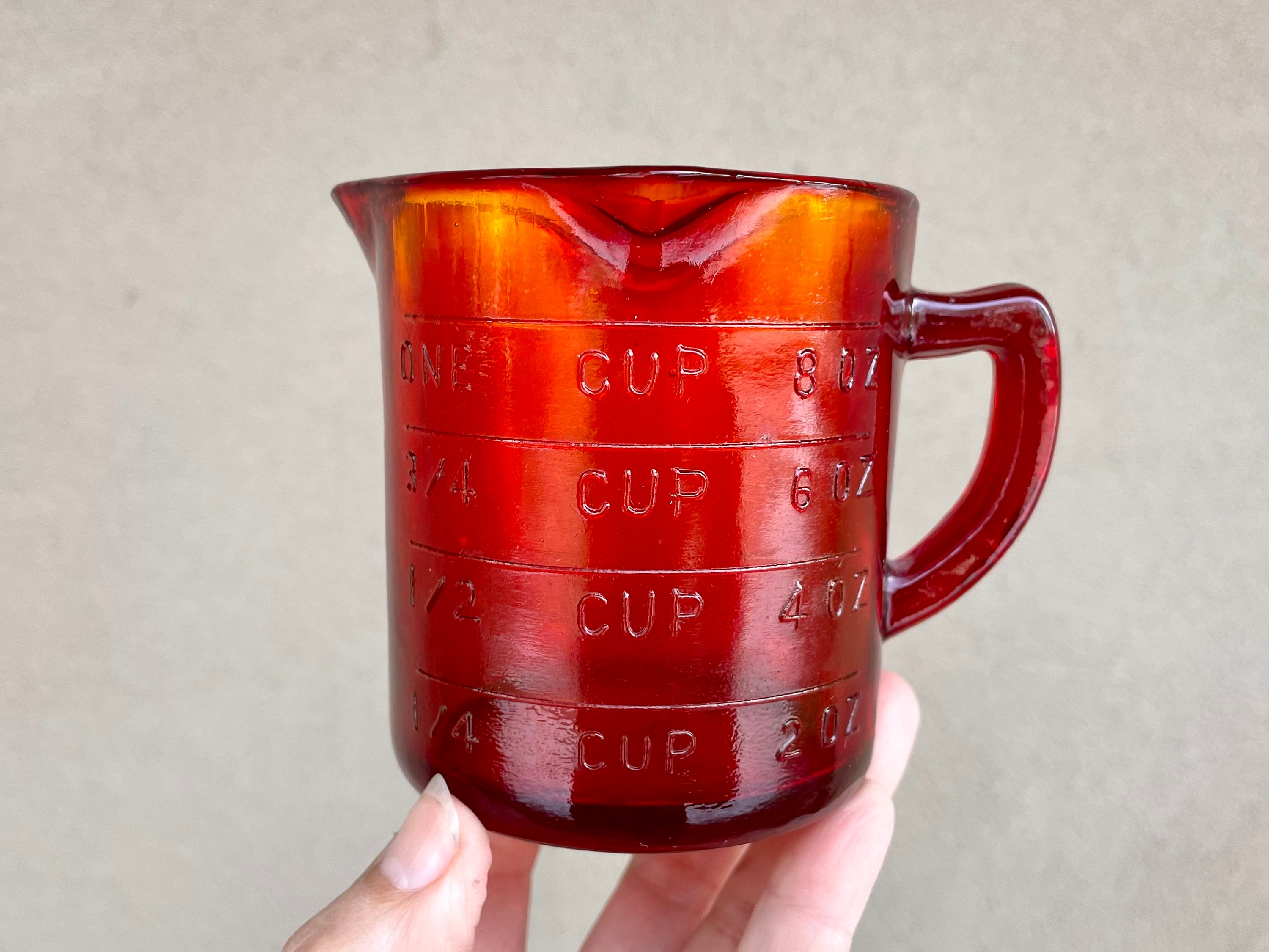 Depression Glass Measuring Cups