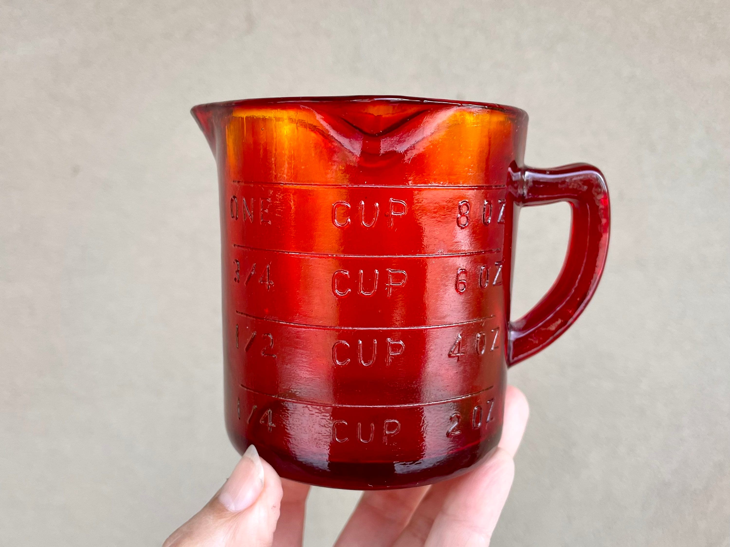 Vintage Style Glass Measuring Cup